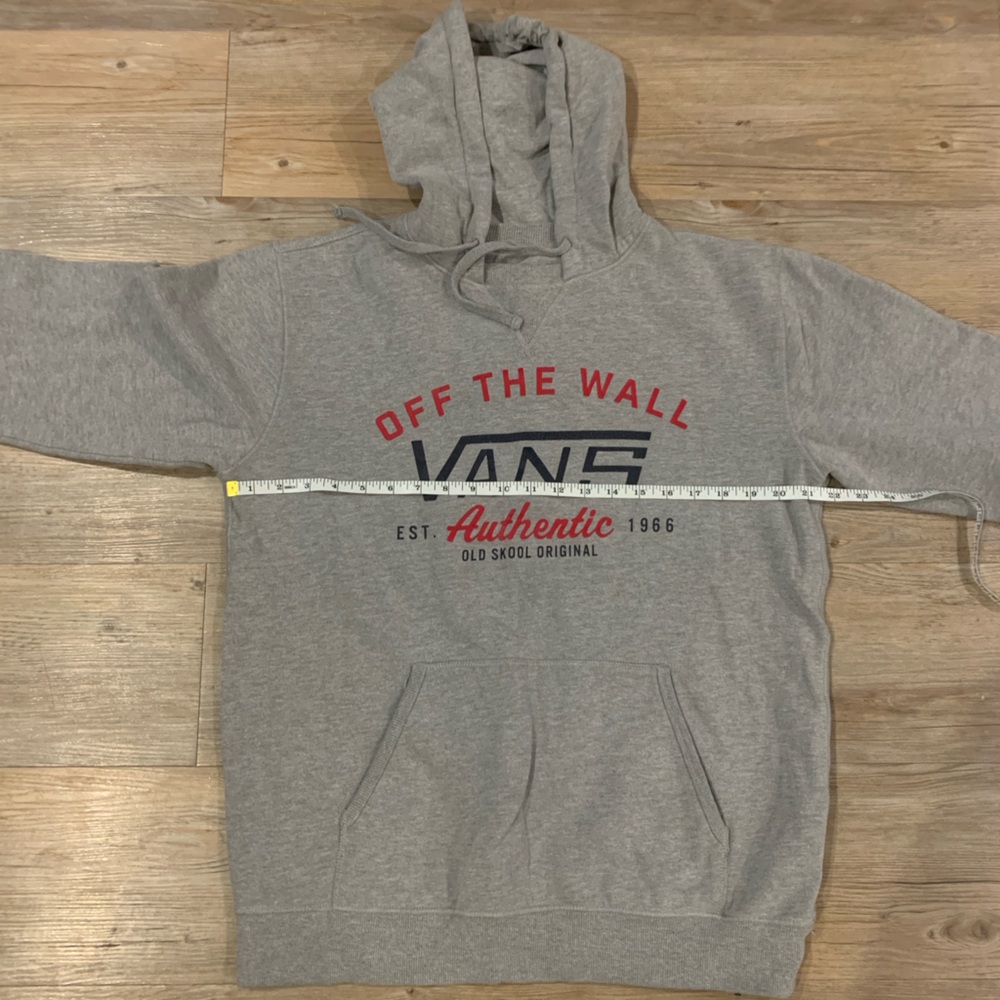Vans Gray Hoodie with Red and Black Print